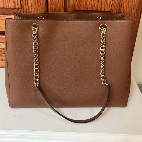 Michael Kors Brown Leather Tote Bag - Picture 3 of 5